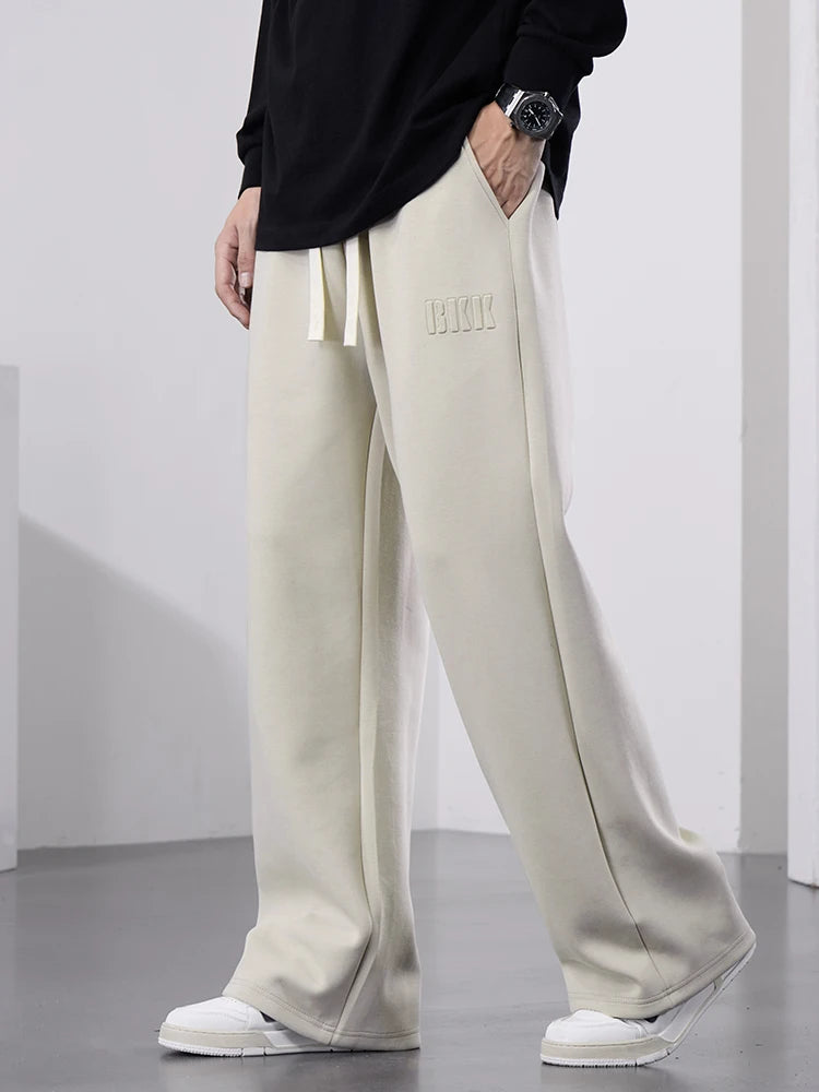 Wide-Leg Mens Cotton Joggers
