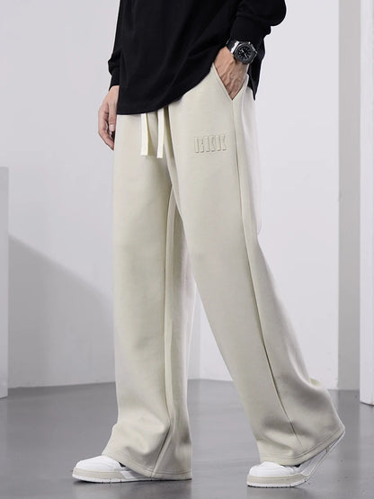 Wide-Leg Mens Cotton Joggers